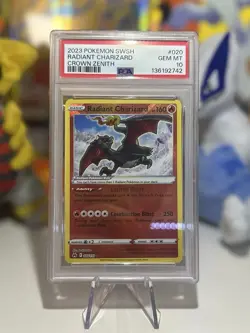Pokemon TCG Radiant Charizard Crown Zenith 020/159 PSA 10 - Image 1