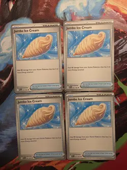 4x Jumbo Ice Cream 091/094 x4 Playset Pokemon TCG Phantasmal Flames PFL NM - Image 1