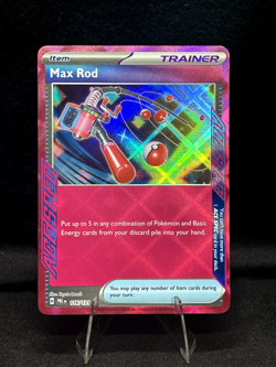 Pokemon TCG: Max Rod 116/131 Sv: Prismatic Evolutions Holo - Near Mint - Image 1