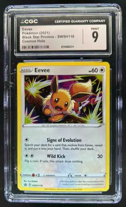 2019-2023 Pokemon SWSH Black Star Promos Eevee #SWSH118 CGC 9 - Image 1