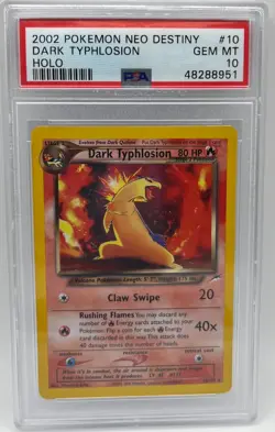 2002 Pokemon Neo Destiny Dark Typhlosion #10 Holo PSA 10 - Image 1