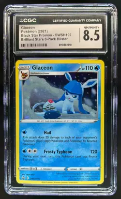 2019-2023 Pokemon SWSH Black Star Promos Glaceon #SWSH192 CGC 8.5 - Image 1