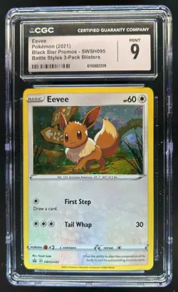 2019-2023 Pokemon SWSH Black Star Promos Eevee #SWSH095 CGC 9 - Image 1