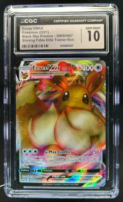 2019-2023 Pokemon SWSH Black Star Promos Eevee VM #SWSH087 CGC 10 - Image 1