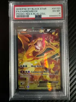 POKEMON 2016 XY RED & BLUE COLLECTION PROMO CHARIZARD XY121 EX PSA 6! - Image 1