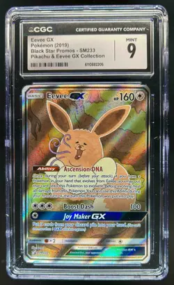 2016-19 Pokemon SM Black Star Promos Eevee #SM233 CGC 9 - Image 1
