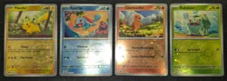 Pokemon 151 Starters Cosmos Reverse Holo Promo Lot NM English - Image 3