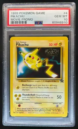1999 Pokemon Wizards Black Star Promos Pikachu #4 PSA 10 - Image 1