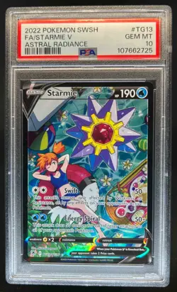 2022 Pokemon SWSH Astral Radiance Starmie V Trainer Gallery #TG13/TG30 PSA 10 - Image 1