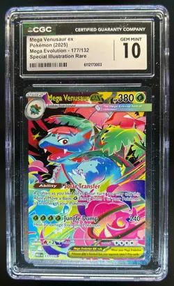 2025 Pokemon Mega Evolution Venusaur ex Special Illustration Rare 177/132 CGC 10 - Image 1