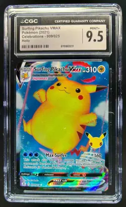 2021 Pokemon SWSH Celebrations Surfing Pikachu VM #009/025 CGC 9.5 - Image 1
