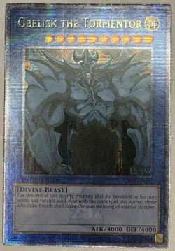 Obelisk The Tormentor Quarter Century Secret Rare LC01-EN001 Yugioh - Image 1