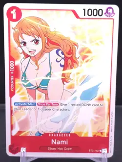 Pre-Errata One Piece TCG Straw Hat Crew ST01-007 Nami NearMINT - Image 1