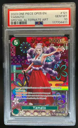 2023 One Piece Awakening New Era Yamato Special Alt Art #OP01-121 PSA 10 - Image 1
