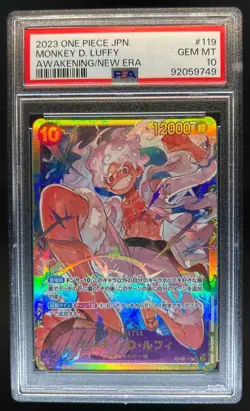 2023 One Piece Japanese Awakening New Era Monkey D Luffy #OP05-119 PSA 10 - Image 1