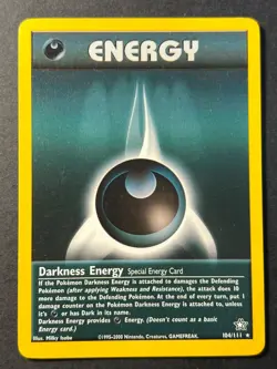 Darkness Energy 104/111 Neo Genesis Rare - WOTC - Pokemon Card LP - Image 1