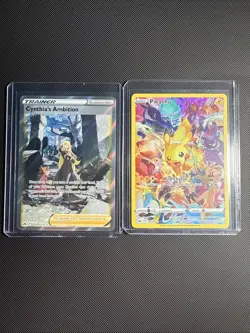 Pokemon TCG Crown Zenith Lot: Pikachu 160/159 & Cynthia’s Ambition GG60/GG70 🔥 - Image 1