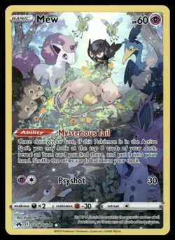 Pokemon Cards Mew GG10/GG70 Crown Zenith Galarian Gallery Holo NM - Image 1