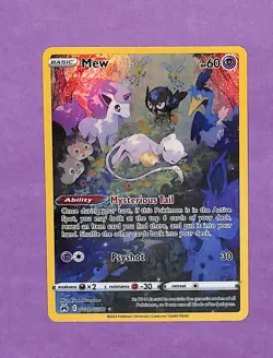 Mew Crown Zenith: Galarian Gallery Holo Card GG10/GG70 NM-MT - Image 1