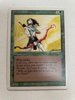 Magic the Gathering MTG - Elvish Archers- Revised Edition - Rare - Image 1