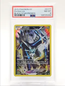 DIALGA 2015 POKEMON XY BLACK STAR PROMO A #XY77 PSA 8 Q0004 - Image 1