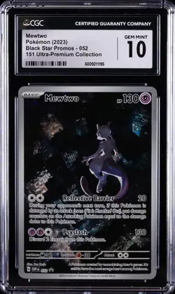 2023 POKEMON BLACK STAR PROMO 151 ULTRA-PREM COLL #052 MEWTWO CGC 10 GEM MINT - Image 1