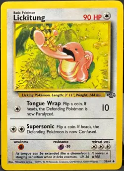 Lickitung 38/64 Jungle Pokemon TCG 1999 LP - Image 1