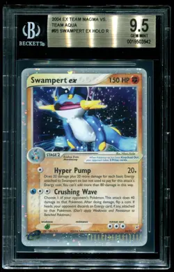 BGS 9.5 Swampert ex Holo Rare EX Team Magma VS Aqua 2004 Pokemon Card #95 - Image 1