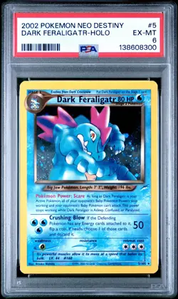 2002 POKEMON NEO DESTINY #5 DARK FERALIGATR-HOLO PSA 6 - Image 1