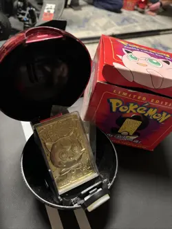 1999 Burger King Jigglypuff Pokemon Gold Trading Card 23K Plated - Image 2