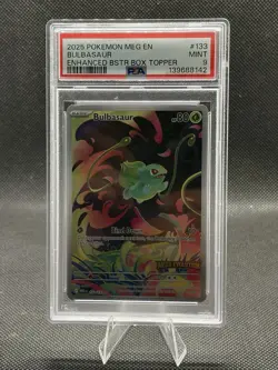 2025 POKEMON MEG EN-MEGA EVOLUTION ILLUSTRATION RARE #133 BULBASAUR PSA 9 - Image 1