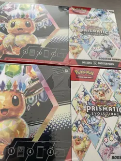 (4) Sam’s Club Pokemon Prismatic Evolutions Surprise Box & Booster Bundle SEALED - Image 2