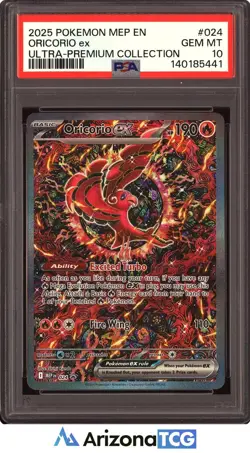 Pokemon 2025 Oricorio ex 024 Full Art Ultra-Premium Collection GEM MINT PSA 10 - Image 1