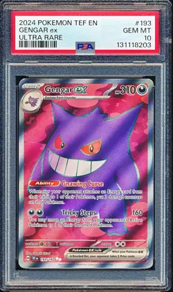 GENGAR EX POKEMON TEF EN TEMPORAL FORCES ULTRA RARE HOLO 193/162 PSA 10 GEM MT - Image 1