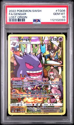 2022 POKEMON SWORD & SHIELD LOST ORIGIN #TG06 FULL ART/GENGAR PSA 10 - Image 1