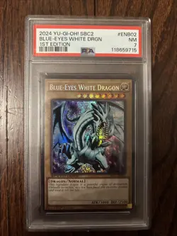 2024 Yu-Gi-Oh! SBC2 Speed Duel Battle City Finals Blue-Eyes White Dragon PSA 7 - Image 1