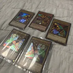 YuGiOh! Exodia Set(head, LA, LL, RA, RL) LP 1st Edition Ultra Rare YGLD-ENA17-21 - Image 2