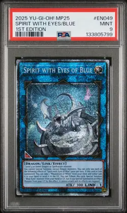 2025 YU-GI-OH! MP25-MEGA-PACK TIN 1ST ED #EN049 SPIRIT WITH EYES OF BLUE PSA 9 - Image 1