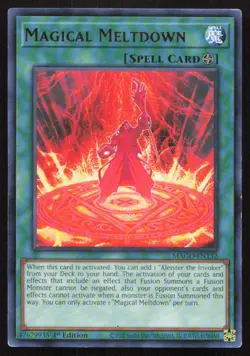 Yu-Gi-Oh TCG Maximum Gold #MAGO-EN152 Magical Meltdown Rare,1st Edition - Image 1