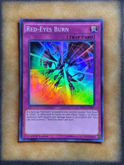 Yugioh Red-Eyes Burn DRL20EN021 Super Rare 1st Ed LP - Image 1