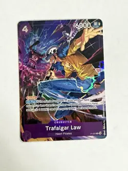 One Piece Bandai Trafalgar Law Character Promo Card P-093 Blocker Holo - Image 1