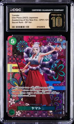 2023 ONE PIECE JPN AWAKENING OF THE NEW ERA #OP01-121 YAMATO CGC 10 PRISTINE - Image 1