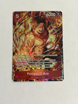 Bandai One Piece Card Game Portgas.D.Ace ST15-005 SR Holo Character Card - Image 1