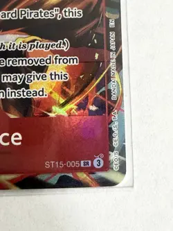 Bandai One Piece Card Game Portgas.D.Ace ST15-005 SR Holo Character Card - Image 4