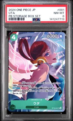 2024 ONE PIECE JAPANESE PB STORAGE BOX SET #001 UTA PSA 8 - Image 1