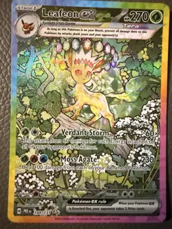 Pokemon TCG Leafeon EX Prismatic Evolutions Sir 144/131 SV NM Pack Fresh - Image 1