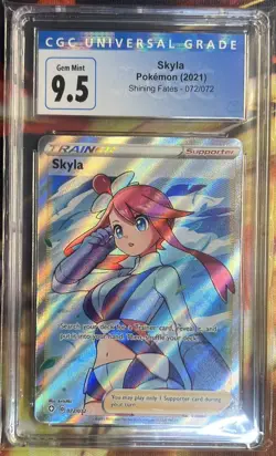 Pokemon 2021 SWSH-Shining Fates Skyla #72 Full Art CGC 9.5 - Image 1