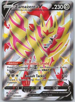 Pokemon Cards Zamazenta V SWSH293 SWSH Black Star Promo NM - Image 1