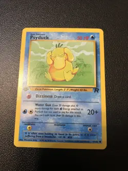 Psyduck 65/82 Team Rocket 1st First Edition Pokemon Card In Mint Condition - Image 1