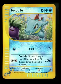Totodile 134/165 Expedition 2002 Reverse Holo e-Series Pokemon Card TCG - Image 1